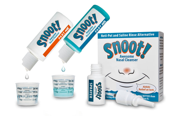 SNOOT! Chlorine Dioxide Nasal Cleanser (4oz Kit with Nasal Sprayer)